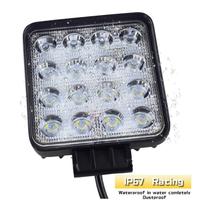 Vente chaude 4 pouces 48W 12V 24V carré LED travail lumière Spot lampe d'inondation conduite pour voitures camions remorques SUV bateaux 4WD Offroads