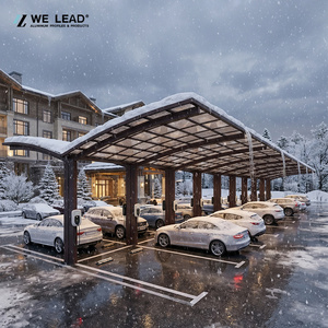 Structure de garage en métal extérieur sur mesure de qualité supérieure, résistante aux intempéries, avec toit transparent, kit de système de carport en aluminium - Product Image 3