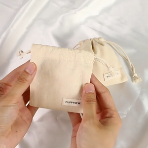 Bolsa de Algodón con Cordón y Logotipo Personalizado, Bolsas de Regalo con Almohadilla para Anillos, Aretes, Collares, Joyería - Product Image 6