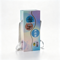 Boîte cadeau rigide longue personnalisée avec fermeture magnétique, en carton rigide, impression dégradée pour ensemble d'instruments de musique, emballage de produits de vente au détail