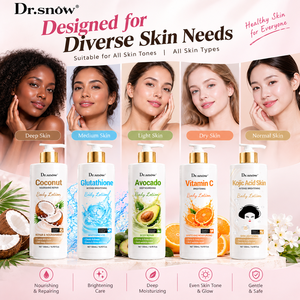 Beurre corporel éclaircissant à la vitamine C, au glutathion et à l'acide kojique, personnalisé par OEM, pour un teint uniforme, pour femmes. - Product Image 3
