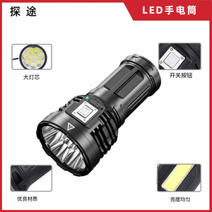 Outdoor Rechargeable Flashlight Led Zoomable Dimmable <b>Emergency</b> <b>Lighting</b> For Camping Hiking - Product Image 5