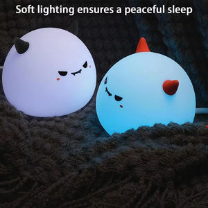 Pat <b>LED</b> Light Rechargeable Pat <b>Bedside</b> Silicone Night Light <b>Bedside</b> <b>Table</b> Lamp Pat Atmosphere Lamp for Bedroom Kids Room - Product Image 2