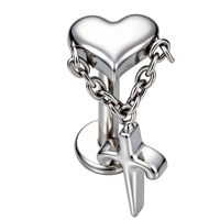 Piercing Labret en Titane ASTM F136 à Filetage Interne pour Hommes et Femmes - Idéal pour Tragus, Hélix, Cartilage