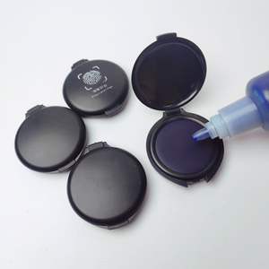Tampon encreur d'empreintes digitales à encre non toxique noire ronde personnalisée de 40mm <span class=keywords><strong>Tampons</strong></span> <span class=keywords><strong>encreurs</strong></span> pour empreintes digitales de notaire d'avocat - Product Image 3