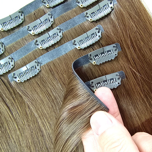 Extensions de Cheveux Clips Invisibles de Luxe Premium Cheveux Naturels Vierge Remy Européens Extensions à Clips Injectés Sans Couture - Product Image 4