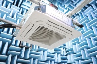 Climatiseur cassette quatre voies EK FCU 220V AC, unité de ventilation à effet collecteur pour plafond, pour hôtels, restaurants, système CVC, pompe de refroidissement