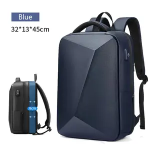 Fashion Anti Theft Laptop Backpack With USB Charging Port Waterproof Travel Backpack Hardshell Men Backpack