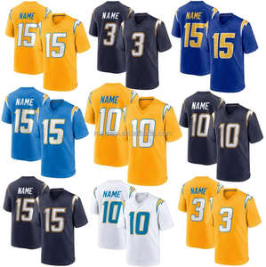 En iyi kalite özel #10 Justin Herbert #15 Ladd McConkey #3 Derwin James Jr. Dikişli amerikan futbolu formaları - Product Image 1