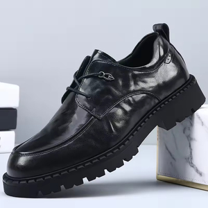 Chaussures Oxford Goodyear pour hommes, nouveau style, en cuir véritable, fabriquées à la main, rétro, décontractées, à lacets, toutes saisons, semelle en caoutchouc - Product Image 6