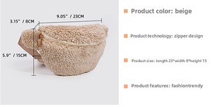 Sac bandoulière en peluche automne-hiver, style européen et américain, haut de gamme, tendance, sac de poitrine, nouvelle collection transfrontalière, sac pour femme de niche - Product Image 3