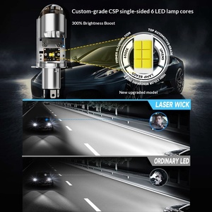 Faros LED para Auto Maidsail U2 Matrix de Doble Lente H4, Integrados para Luz Larga y Corta, 12V 90W 28000 Lúmenes, Ajuste Universal - Product Image 3