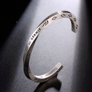 Dropshipping Shopify Viking Rune <b>Bracelet</b> For <b>Men</b> Mobius Band Alloy Engraved Hip Hop Bangle <b>Silver</b> Tone <b>Mens</b> Jewelry - Product Image 6