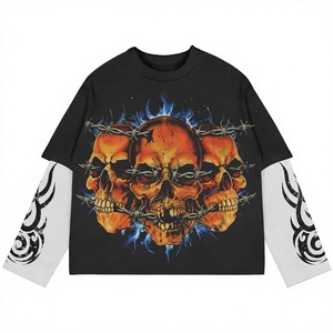 DCY Splendid Apparel Tendances 2025 Nouveautés T-shirts unisexe à double manche longs et amples 100% coton tricoté 180g Soie décontractée - Product Image 4