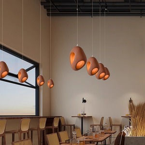 Japanese Style Wabi Sabi Pendant <b>Light</b> Oval White Led <b>Chandelier</b> For Living Room Dining Room Modern Minimalist Design - Product Image 4
