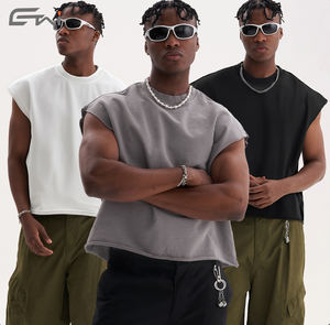 <span class=keywords><strong>Canottiera</strong></span> <span class=keywords><strong>sportiva</strong></span> con bordo grezzo personalizzata senza maniche t-shirt oversize Streetwear <span class=keywords><strong>canottiera</strong></span> croppata francese da palestra da <span class=keywords><strong>uomo</strong></span> - Product Image 1