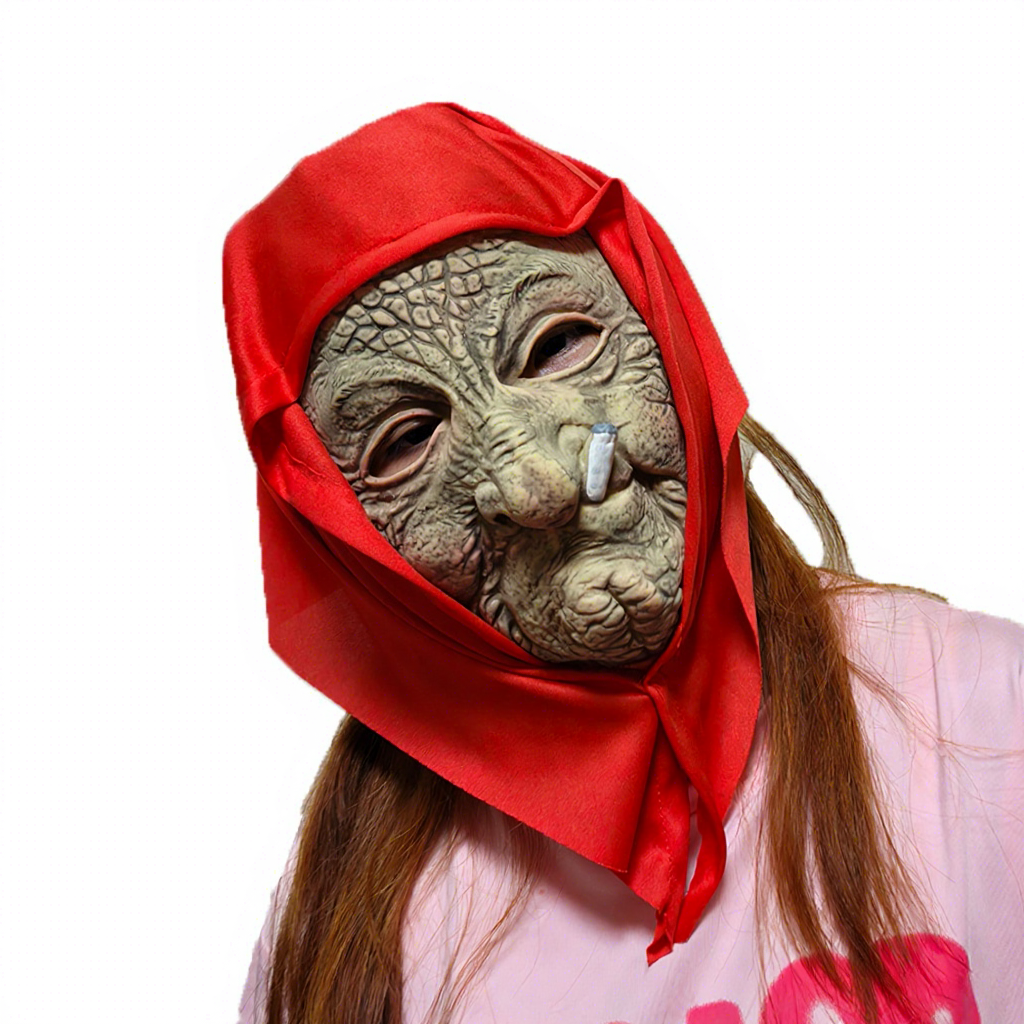 Smoking granny mask