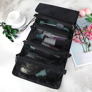 Sac de rangement détachable portable de grande capacité Trousse de toilette portable pliable en maille de voyage - Product Image 6