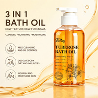 Huile de Douche Prête à l'Expédition en Stock aux Extraits de Fleur de Tubéreuse Botanique Hydratante, Nourrissante et Adoucissante pour Peaux Sèches