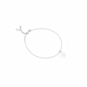 กำไลข้อมือเงินแท้ 925 ดีไซน์ใบโคลเวอร์นำโชค ผลิตในตุรกี - Product Image 2