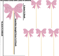 Nouveaux décorations de gâteau en forme de nœud pour la Saint-Valentin, pics à gâteau en forme de nœud papillon pour baby shower, anniversaire, mariage, fiançailles, fournitures de fête