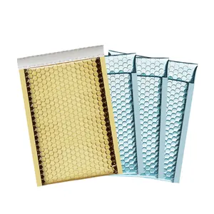 Hot Sale Shipping Plastic Postage Air Package Packaging Packing Express Golden Foil Bubble Pack Bags