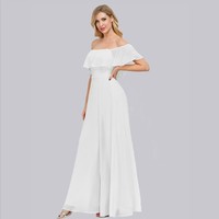 2025 grande taille col haut en mousseline de soie Maxi robe pour les femmes Style Simple couleur Pastel robe de plage ODM pour le bal mère mariée