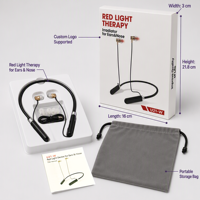 Appareil de luminothérapie rouge Uoyo U21-W pour les oreilles et le nez, portable à suspendre au cou, chauffant, irradiation 660nm, batterie rechargeable, matériau ABS