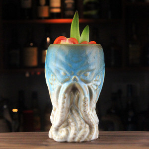 Vaso Tiki Multifuncional Personalizado al por Mayor, Estilo Americano Clásico, Taza de Cerámica con Forma de <span class=keywords><strong>Pulpo</strong></span> para Café y Cócteles - Product Image 3