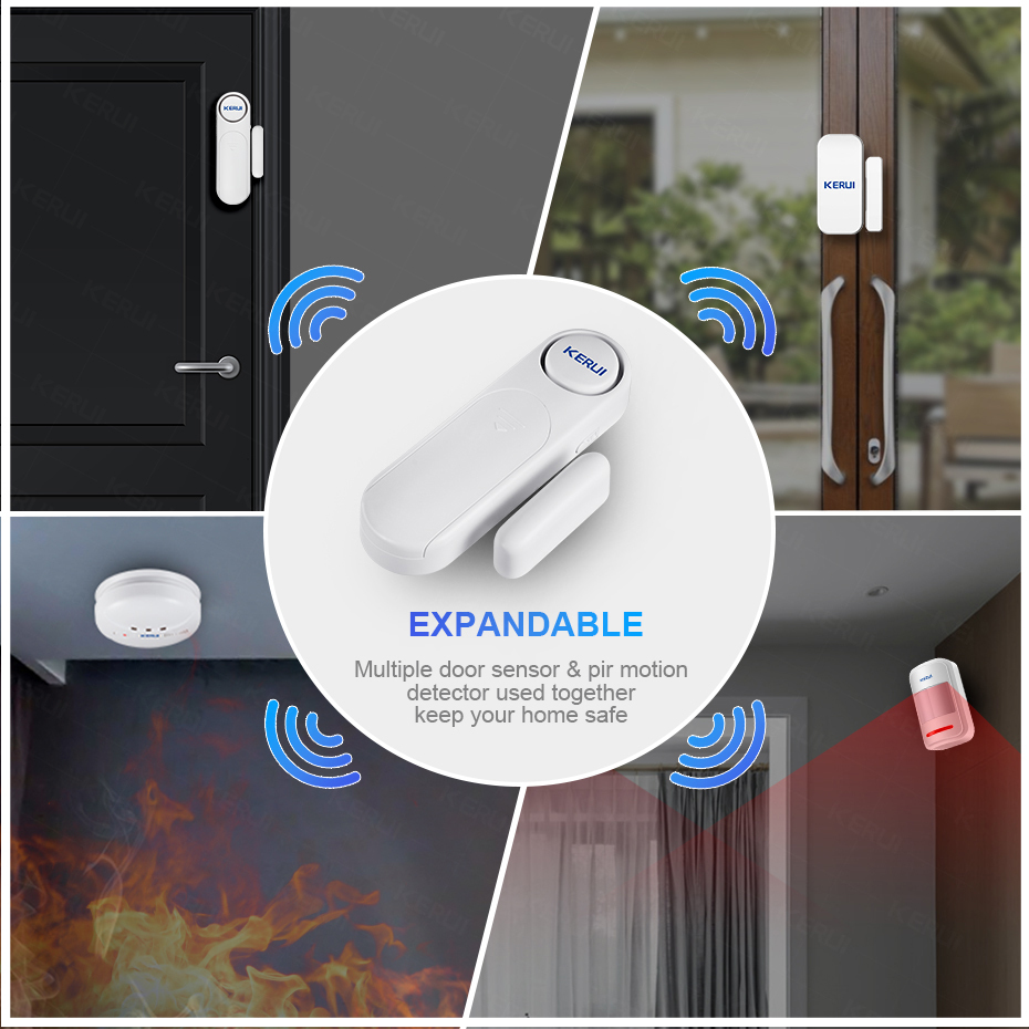 KERUI Wireless Door Windows Sensor Alarm 300ft 120dB Anti-Theft Smart Remote Control for Kids Cabinet Safety Home Security · image 6
