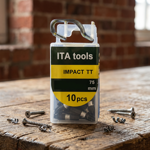 Puntas de Impacto Torx de Grado Industrial y para Bricolaje, 1/4" 75mmL con Funda de Color, Acabado de Fosfato de Manganeso, Hechas en Taiwán, ODM OEM - Product Image 1