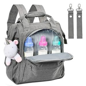 Échantillon gratuit Sac de voyage de maternité personnalisé imperméable avec grande capacité pour maman Sac à langer pour bébé avec sac à dos USB - Product Image 4