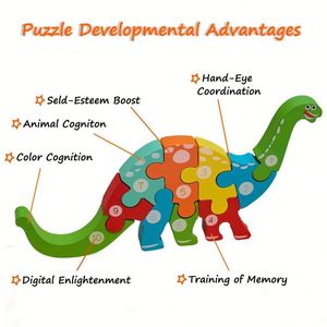 Puzzle éducatif en bois 3D de haute qualité pour l'apprentissage précoce et le développement cognitif des enfants - Product Image 3