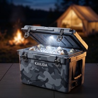 Glacière isotherme 40L en gros, OEM, avec logo personnalisé, en plastique, pour cadeaux promotionnels