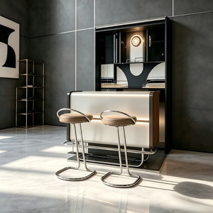 Vitrine haute de luxe, design moderne, en acier inoxydable 304, pour vin, idéale pour villa et manoir, pièce maîtresse au design intégré - Product Image 4