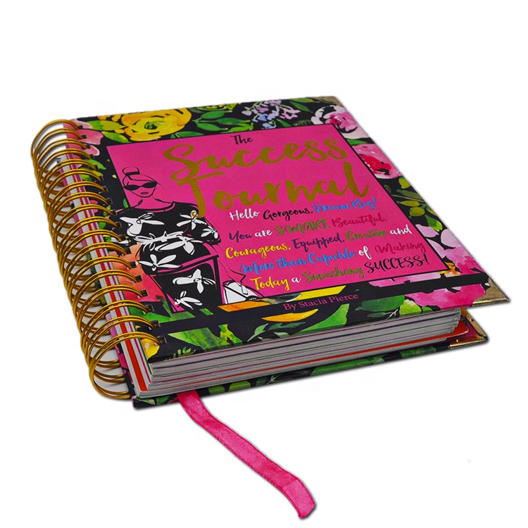 Бесплатный образец, блокнот из золотой фольги, спиральное кольцо, журнал, ежемесячный, еженедельный, Ежедневный дневник, ежедневник, ежедневник, индивидуальная печать, A4, A5, Паньер