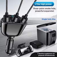 Autolader 5-poorts 336W sigarettenaanstekeradapter PD USB 66W supersnel opladen telefoonlader stopcontact 12-24V universeel