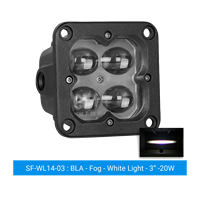 Feux antibrouillard LED 20W, 3,5 pouces, montage encastré, éclairage extérieur automobile, blanc ambre, rétroéclairage, IP67, 9-36V DC, camion, SUV, 4x4, tout-terrain