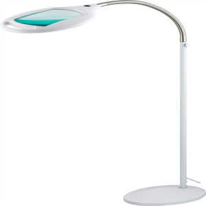 5x 6.85" 4.25" 3 Diopter 100V/120V/220V-240V Large Aesthetic Folding Beauty Salon Magnifying Lamp Floor Stand Office Table <b>Light</b> - Product Image 1