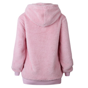 Sweat-shirt à capuche zippé en polaire Sherpa pour femme, chaud et doux, avec poche kangourou, idéal pour l'hiver - Product Image 5