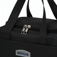 Sac isotherme carré en tissu Oxford, grande capacité, avec double fermeture éclair, pour repas, prêt à être expédié directement de l'usine