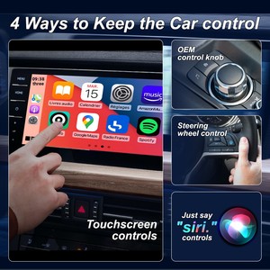 IHeylinkit sans fil CarPlay & Android Auto, texture métallique, meilleur produit e-commerce, modèle M3 OLIVER, compatible voiture 5.8x3.5x1 - Product Image 4