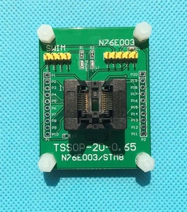 STM8S STM8L <span class=keywords><strong>TSSOP20</strong></span> Paketi için STM8 Programlama Adaptörü IC Test Soketi, SWIM Portlu 0.65mm Aralıklı - Product Image 5