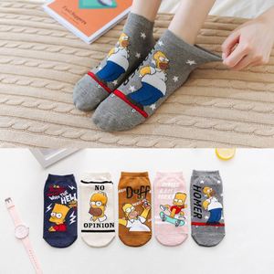 High Quality Colorful Casual Jacquard Wholesale Ankle Cute Cartoon Funny <b>Socks</b> for Women - Product Image 2