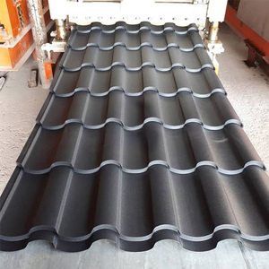 건축 자재 유약 타일 0.18mm-0.5mm 두께 컬러 스톤 코팅 지붕 타일 금속 루핑 시트 - Product Image 3