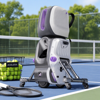 Robot lanceur de balles de tennis AI TECH, machine automatique d'alimentation en balles de tennis pour l'entraînement professionnel sur le terrain