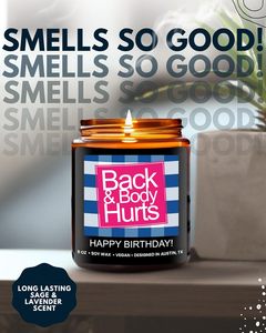 Bougie amusante en cire de soja, parfum lavande et <span class=keywords><strong>sauge</strong></span>, cadeau d'anniversaire unique pour hommes et femmes, bougies d'aromathérapie - Product Image 5