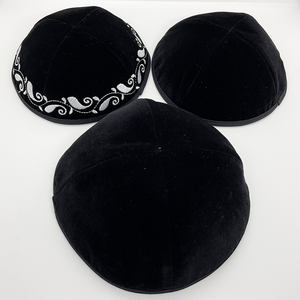 Terciopelo Negro Kippah Yarmulke Judío <span class=keywords><strong>Kipa</strong></span> Judaica Yamaka Kippa Yamakah Yarmulka <span class=keywords><strong>Sombrero</strong></span> Hombres o Niños Israel - Product Image 4