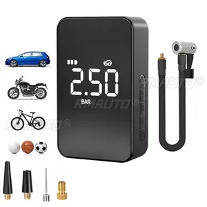 <b>12V</b> 140PSI 6000mAh Wireless Mini Car Tyre Electric Portable <b>Air</b> <b>Pump</b> Digital Tire Inflator Pressure Measurement / Emergency Ligh - Product Image 2