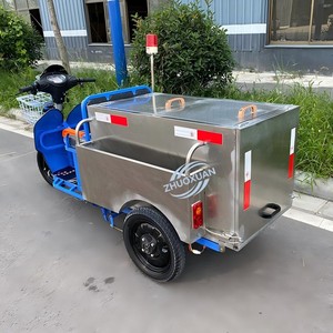 Tricycle électrique de collecte des déchets 400L en acier inoxydable 48V 580W, charge utile 100-200kg, autonomie 50-70km pour la gestion des déchets urbains - Product Image 4